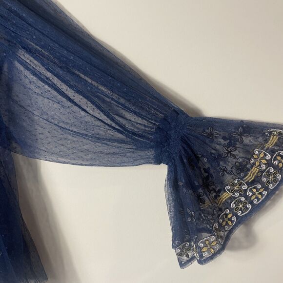 New Free People Joy Ride Navy Top OVERSIZED - OS Size Small Retail $148 - Picture 8 of 14